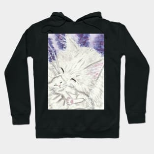 Mother and baby cat art Hoodie